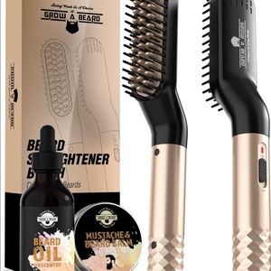 Beard Straightener Brush for Men